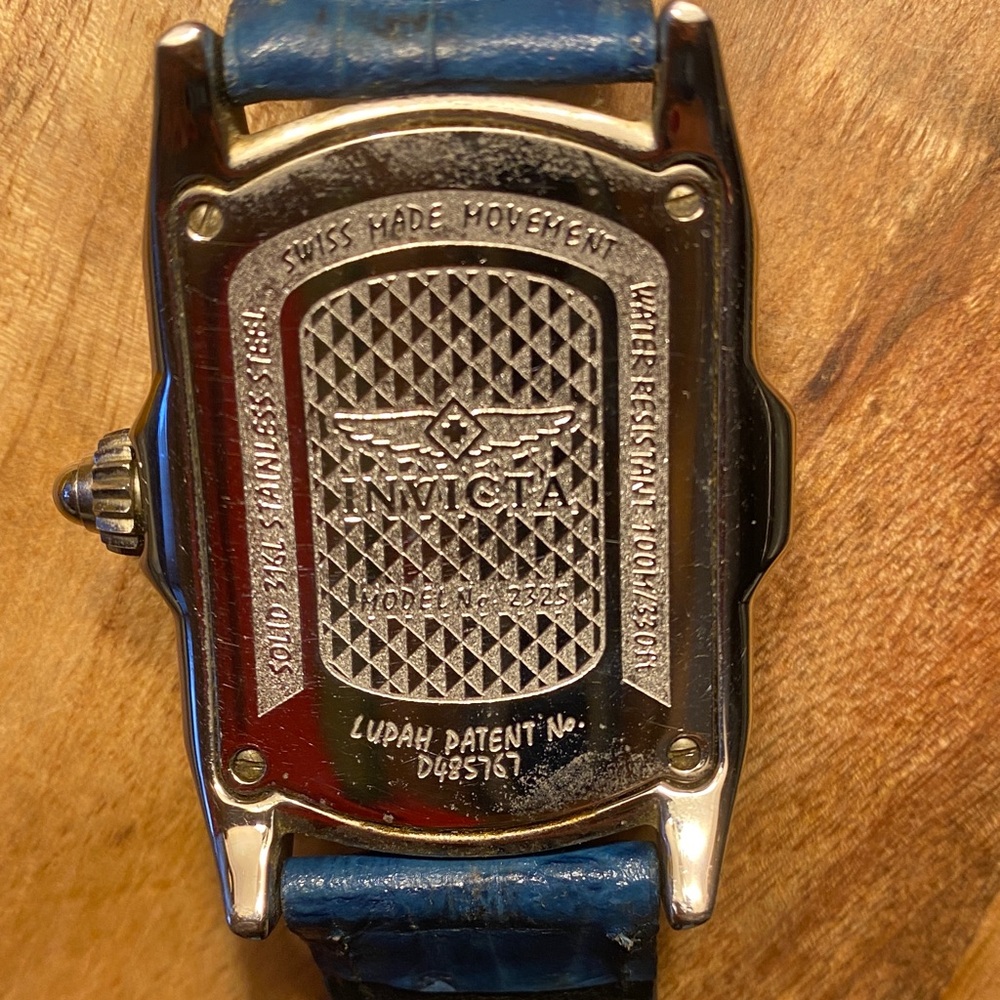 Invicta Lupah Blue Strap Silver Dial Watch - Picture 6 of 7